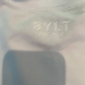 Bylt tee mens large. Light blue or grey